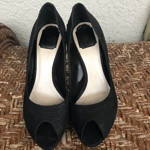 Christian Dior peep toe pumps